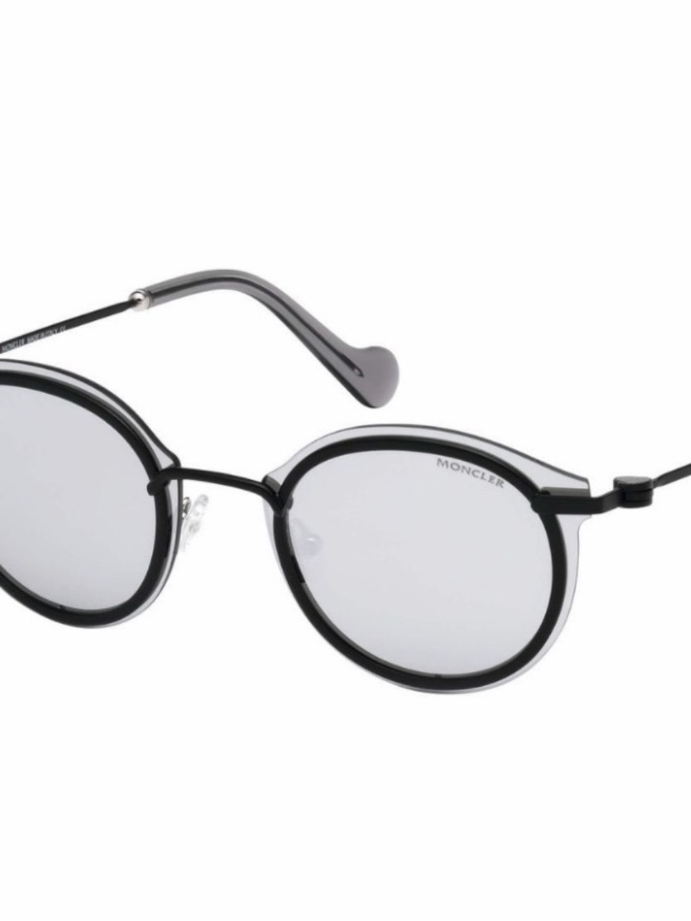 Moncler Sunglasses in Black Metal ML 0018 02C made in Italy